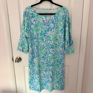 Lilly Pulitzer Braedyn Surf Blue Soleil It On Me Dress Size Large